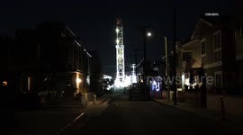 US, Los Angeles: Newport Beach Crews Work To Repair Abandoned Oil Well