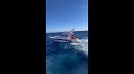 Rescue team assists damaged leisure boat off coast of Spain