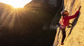 UNCAPTIONED: US rock climber becomes first woman to scale 'El Capitan' formation's toughest route