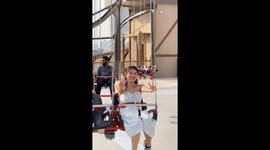 Tourists have hilarious reactions as they try new giant swing in Bangkok