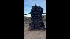 Mystery statue in Joshua tree ca