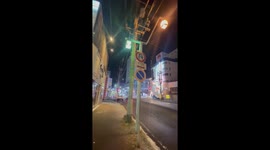 Japan earthquake shake street lights as tsunami warning is issued