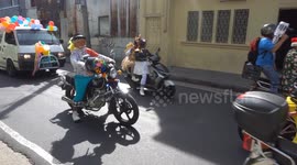 El Salvador celebrates National Clown Day with colorful parade