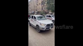Syria: Shahin Brigade members during the military parade organized by the Ministry of Defense in the city of Deir ez-Zor