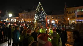 Hundreds take part in the annual Santa Claus run in Kosice, Slovakia