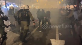 Clashes erupt as hundreds stage protest in Athens on 17th anniversary of killing of teenager