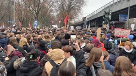 German students rally in Berlin after parliament approves new military service law