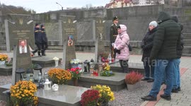 Ukrainians mark Armed Forces Day with tributes to fallen soldiers in Lviv