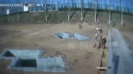 Get down! New recruit fumbles live grenade, safety officer springs into action and drags him to cover