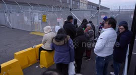 Community members support families outside Delaney Hall Detention Facility