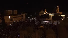 Christmas celebrations begin as large tree lit in Bethlehem