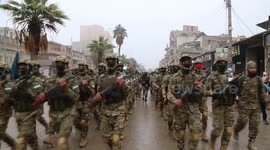 Military parade held in Deir Ez-Zor to mark anniversary of Assad regime's fall