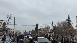 Idlib holds military parade on 1st anniversary of Assad regime’s fall