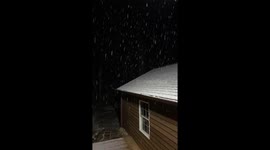 Heavy snowfall blankets high elevations in Haywood, North Carolina, USA