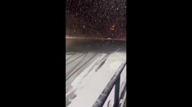 Heavy last-minute snow blankets Bluefield, Virginia, USA