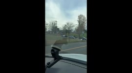 Vehicle Gets Stuck on a Power Line