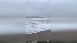 Ireland: Storm Bram Hurls Massive Waves At Youghal Coast In Ireland