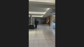 Security Guards Escort Spongebob Characters Out Of Oshawa Centre