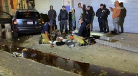 US, Los Angeles: Historic South Central Vehicle Into Building Injures Driver