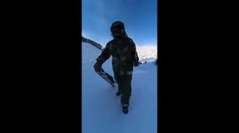 Terrifying close call as bear chases snowboarder down slopes in Japan