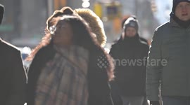 US: Cold Termperatures Continue In New York City