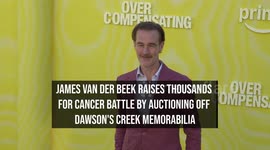 James Van Der Beek raises thousands for cancer battle by auctioning off Dawson's Creek memorabilia