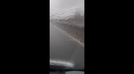 Driving through Storm Bram 50 km in Cork, Ireland