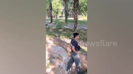 Villagers rush to shelters as Cambodian forces launch heavy artillery barrage