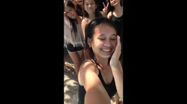 Classmate helps girl trying TikTok trend who forgets she cannot swim