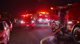 US, Los Angeles: Athens 2 Injured In Structure Fire