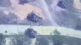 Drone footage captures Thai army using tank to destroy Cambodian casino