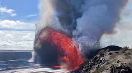 UNCAPTIONED: Spectacular scenes as Hawaii's Kīlauea volcano enters most dramatic phase of 2025 eruption