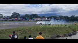 Professional Drift Show Driver Veers Off Course