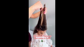 Mom’s Christmas tree hairstyle for daughter goes viral—TikTok clip hits 19.8M views