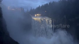 US: Snoqualmie Falls in Washington Overflows After Heavy Rain