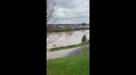 Snohomish River flooding spreads across fields in Washington, USA