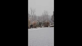 US: Snow Falls in Northern New Jersey