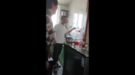 Man controls lights using electric kettle in Inner Mongolia, China