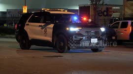 US, Los Angeles: Pacoima Vehicle Shot At Outside FedEx Facility
