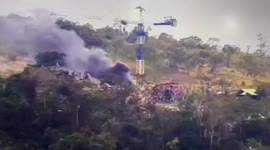 Thai army destroy crane used for radio jamming equipment in Cambodia