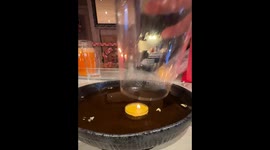 Bubbling water experiment in Svelvik, Norway