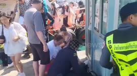Russian tourist rescued as leg gets trapped between ferry and pier
