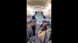 Flight attendant delights passengers with puppet Christmas performance