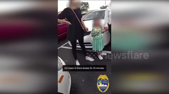 US: Officers Rescue Baby Locked In Hot Van - Buy, Sell or Upload Video ...