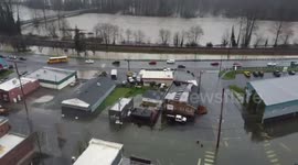 US: Severe Flooding Swamps Main Street In Sultan