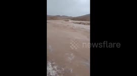 Syria: Floods in the Khatuniyah Lake area in the eastern countryside of Al-Hasakah formed as a result of the heavy rains that the region witnessed yesterday