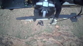 US: Dramatic Cliff Rescue Saves BASE Jumper Dangling Hundreds Of Feet