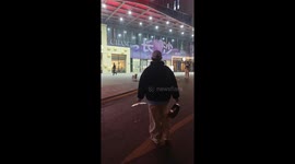 Woman quarrels with dogs in Hunan, China