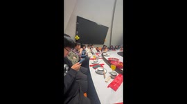 Unusually large round table fits many people in Tianjin, China