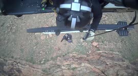 Stranded base jumper hanging from cliff rescued in Utah